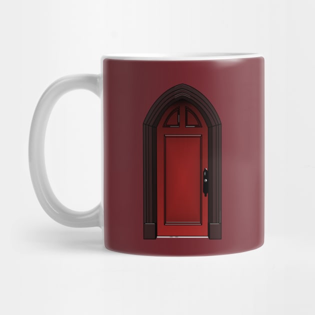 Red Door in The Haunting of House by Pendientera